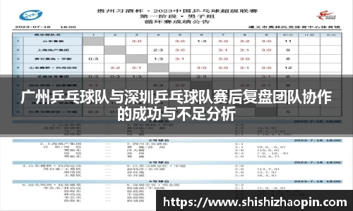 广州乒乓球队与深圳乒乓球队赛后复盘团队协作的成功与不足分析